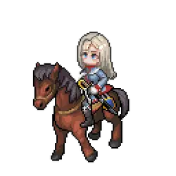 Knight Girl on Horseback - horse - Lossless PNG
