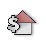 House Dollar Sign - icon - Transparent Background PNG