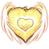 Golden Heart with Wings - heart shape - Free PNG
