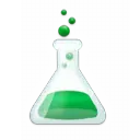 Green Chemistry Flask - green - Transparent Background PNG