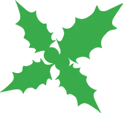 Holly Leaf - holiday - green - Lossless PNG