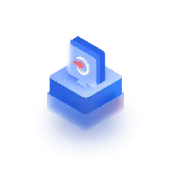 Blue Cube - simple - modern - High Resolution PNG
