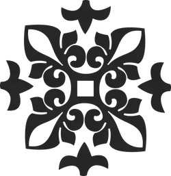 Black Snowflake Pattern - geometric - Free PNG