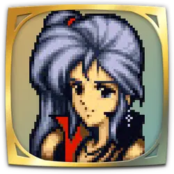 Purple-haired Girl - pixel art - long hair - Transparent Background PNG