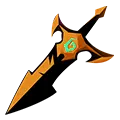 Trident - orange - No Background PNG