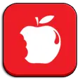 Apple Logo - simple - red - No Watermark PNG
