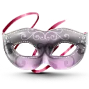 Silver Mask - festival - Lossless PNG