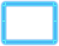 Blue Neon Frame - No Watermark PNG