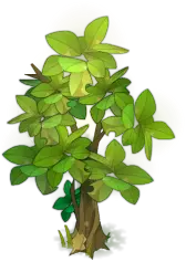 Cartoon Tree - leaves - green - High Resolution PNG