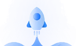 Blue Rocket - Lossless PNG