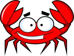 Red Crab - smile - PNG
