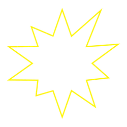 Star Shape - geometric shape - yellow - Lossless PNG