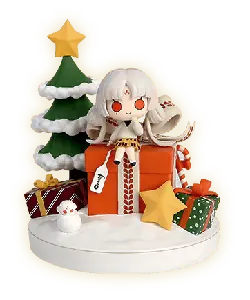 Girl under the Christmas tree - gift - Transparent Layer PNG