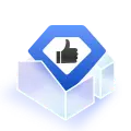 Blue Hexagon Icon - application - Free PNG