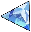 Blue Geometric Shape - triangle - No Background PNG
