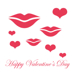 Valentine's Day Card - lips - Lossless PNG