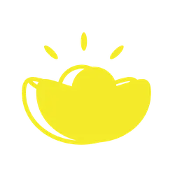 Sunflower - line - Transparent Layer PNG