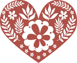 Heart-shaped floral pattern - decoration - No Watermark PNG