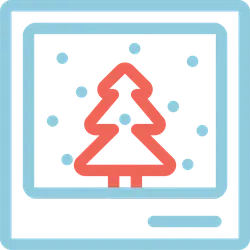 Christmas Tree - red - winter - High Resolution PNG