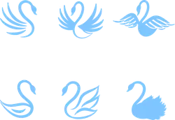 Swan - noble - art - PNG Images