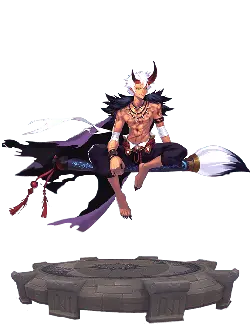 White-haired Demon - flying - High Resolution PNG