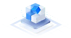 Blue Cubic Structure - technology - Transparent Background PNG