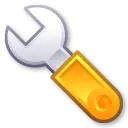 Wrench - machinery - orange - No Background PNG