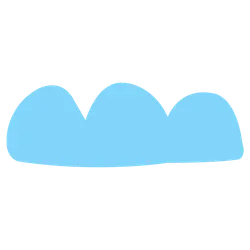 Cloud - blue - Transparent Layer PNG
