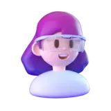 Purple Hair Cartoon Girl - girl - Free PNG