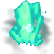 Glowing Water Drop - fluorescent - PNG