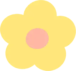 Five-petal Flower - cartoon - No Background PNG