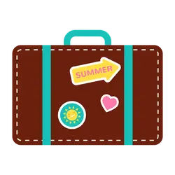 Suitcase - sun - High Resolution PNG