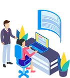 Office Scene - office - computer - Free PNG
