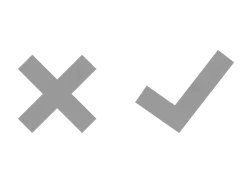 Cross and Check Mark - icon - High Resolution PNG