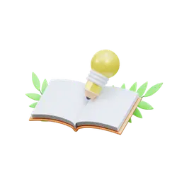 Lightbulb and Book - learning - PNG Images