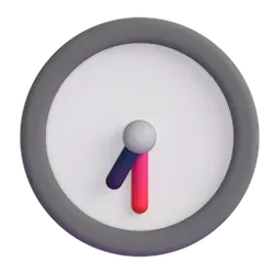 Clock - gray - hands - No Background PNG