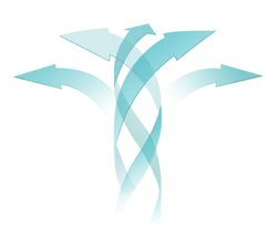 Blue Arrow Pattern - Transparent Background PNG
