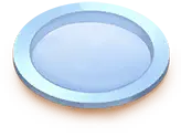 Blue Plate - smooth - Transparent Background PNG
