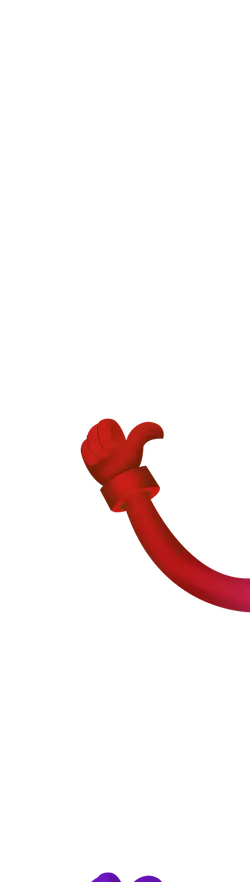Red Thumbs Up Gesture - red - No Background PNG