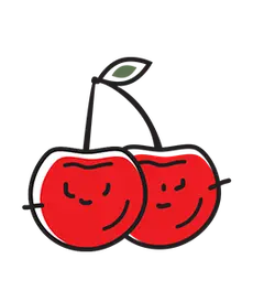Cherry - red - cute - Transparent Background PNG