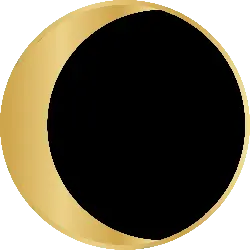 Gold Crescent Moon - moon - Transparent Background PNG