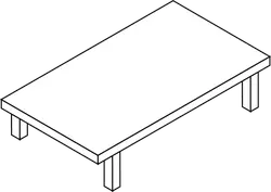Table - rectangle - PNG