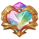 Heart Gem Badge - Highly Rated PNG