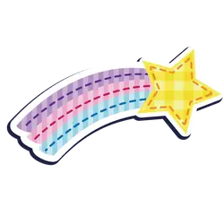 Shooting Star Rainbow - star - PNG Images