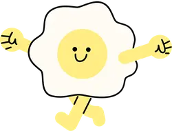 Smiling Fried Egg - happy - Free PNG