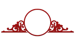 Red Decorative Pattern - art - Transparent Background PNG