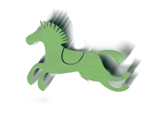 Green Horse - green - Transparent Background PNG
