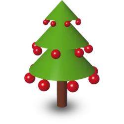 Christmas Tree - red - Transparent Layer PNG