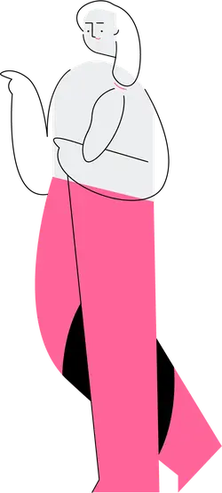 Pink Dress Figure - simple style - High Resolution PNG