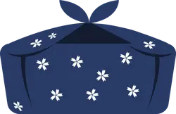 Blue Gift Box - flowers - High Resolution PNG